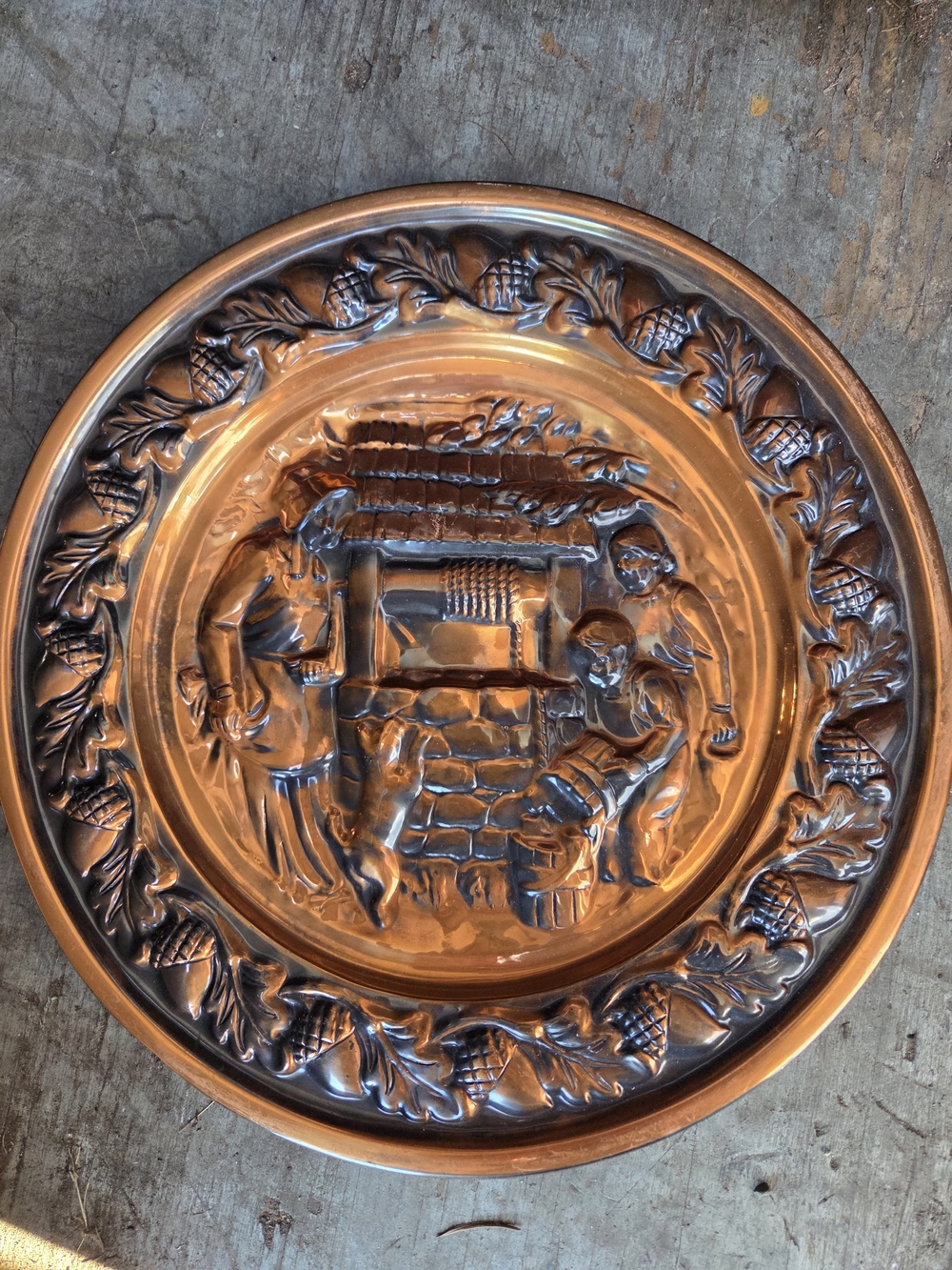 Vintage Coppercraft Guild 12.5" Copper Hanging Plate